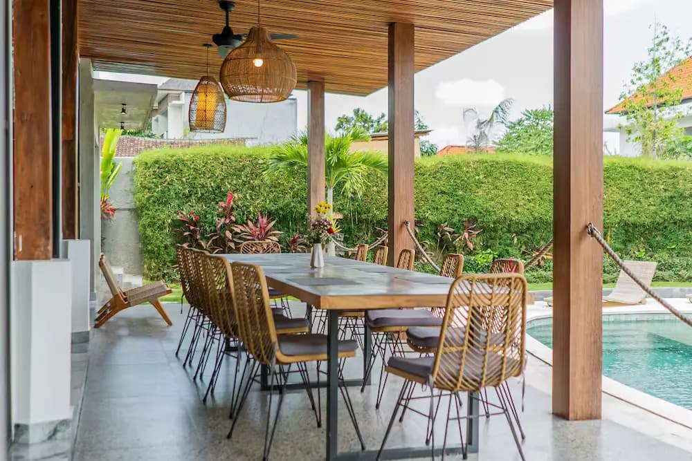 Area comune esterna per coworking e networking